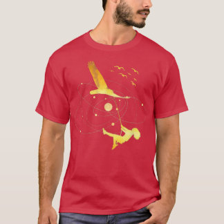 T-shirt Flying Bird with Girl on the Swing Imaginaire Drea