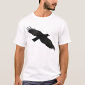 T-shirt Flying Black RAVEN Art Wildlife Performance (Devant)