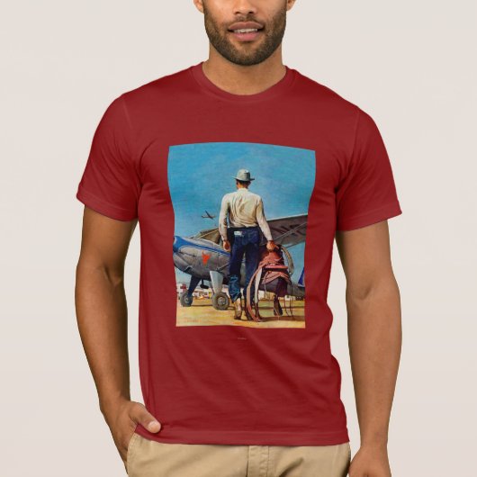 T-shirt Flying Cowboy par Mead Schaeffer (Devant)