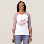 T-shirt Flying Free Pink Raglan (Devant entier)