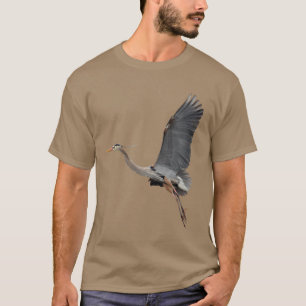 T-shirt Flying Great Blue Heron Wildlife Photo