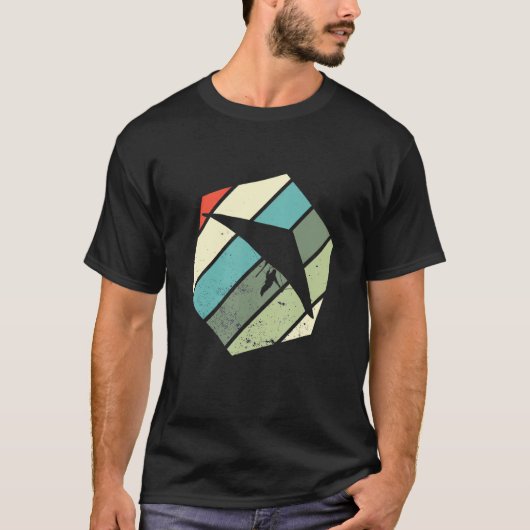 T-shirt Flying Hang Glider Soaring Hexa Retro Hang Gliding (Devant)