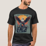 T-shirt Flying High Biker Shirt<br><div class="desc">The Flying High Biker Shirt shows a american eagle in the background as a symbol of freedom when riding your motorcycle.</div>
