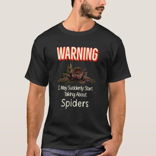T-shirt Flying Jumping Spider Warning Spooder Mom Spooder (Devant)