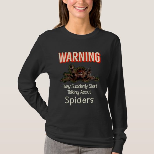 T-shirt Flying Jumping Spider Warning Spooder Mom Spooder  (Devant)