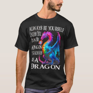 T-shirt Flying Mythical Creature Cool Dragon Flame Spewing