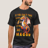 T-shirt Flying Mythical Creature Cool Dragon Flame Spewing (Devant)