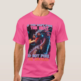 T-shirt Flying Mythical Mechanical Cool Dragon Flame-Spewi