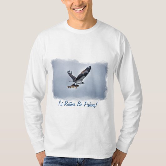 T-shirt Flying Osprey with Walleye Fish HDR Photo (Devant)