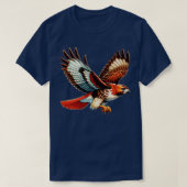 T-shirt Flying Red Tail Hawk (Design devant)