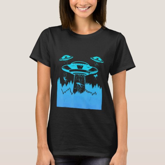 T-shirt Flying Saucer UFO Astronauts are Aliens (Devant)
