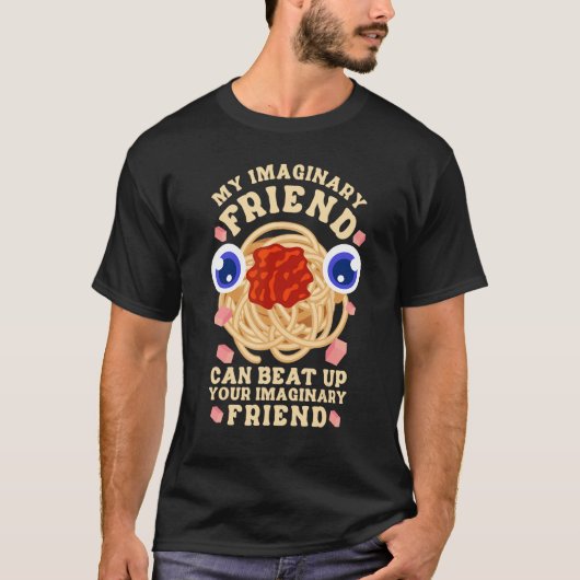 T-shirt Flying Spaghetti Monster FSM My Imaginary Friend C (Devant)