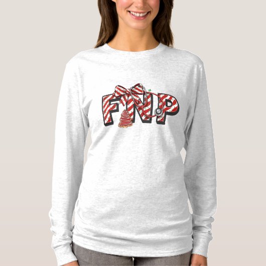 T-shirt FNP Family Nurse Practitioner Christmas  (Devant)