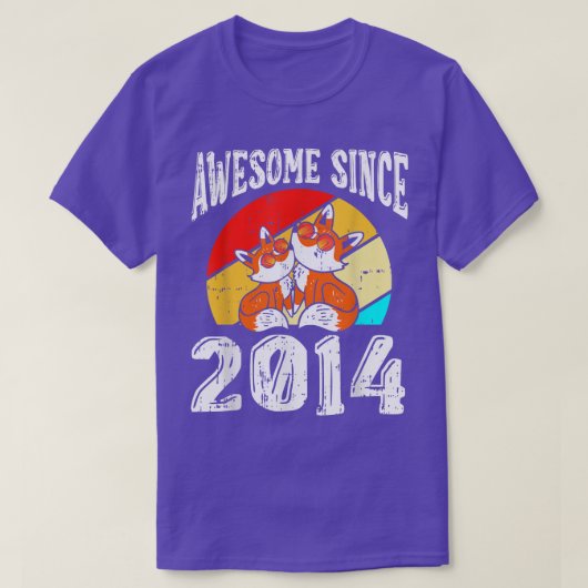 T-shirt Fo Awesome Depuis 2014 8ème anniversaire 8 ans Fo (Design devant)