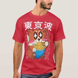 T-shirt Fo Eating Ramen Kitten Kawaii Aesthetic Kids