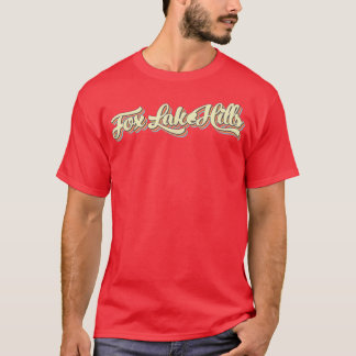 T-shirt Fo Lake Hills T Retro Art Baseball Font Vintage 14