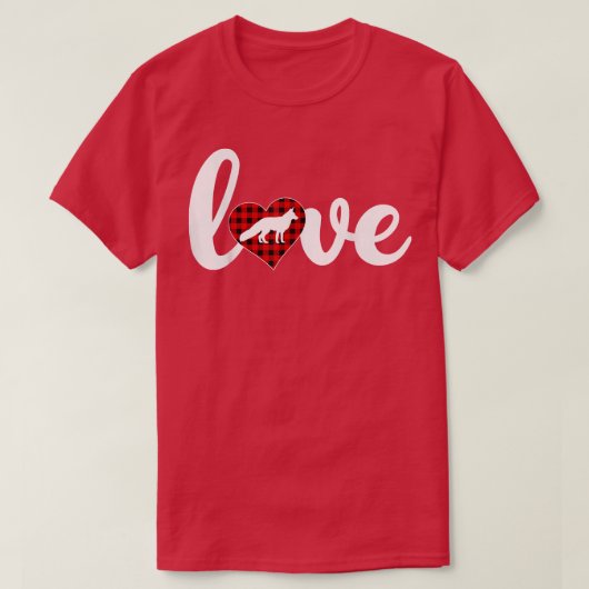 T-shirt Fo Lover Buffalo Plaid Love Fo Valentines Day 1489 (Design devant)
