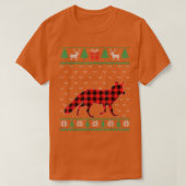 T-shirt Fo Red Plaid Ugly Christmas Sweater Matching Pajam (Design devant)