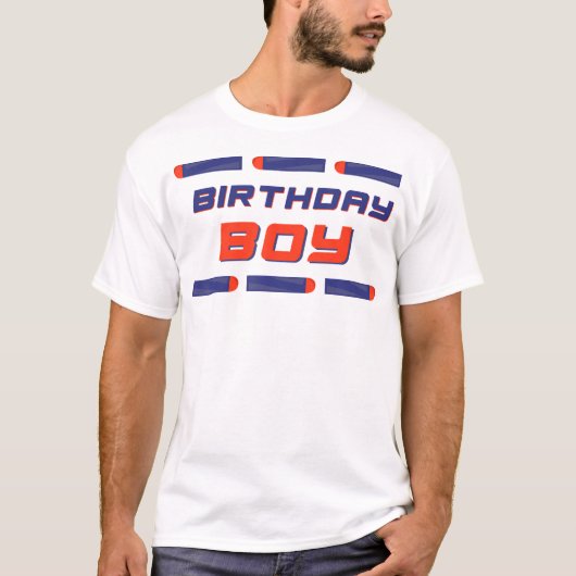 T-shirt Foam Dart War Birthday Boy (Devant)