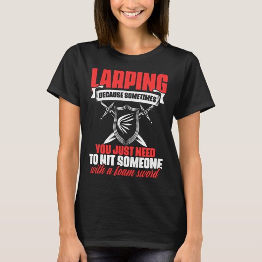 T-shirt Foam Sword Live Action Rôle Jouer Larping Gamer (Devant)