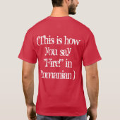 T-shirt Foc ! dire feu en roumain, parfait pour les pompie (Dos)