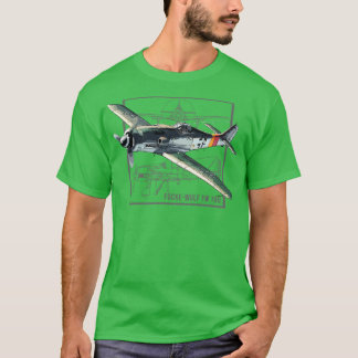 T-shirt FockeWulf Fw 190 Avion De Combat 2ÈME GUERRE MONDI