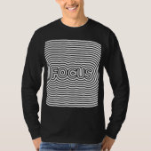 T-shirt Focus illusion optique op art lignes blanches (Devant)