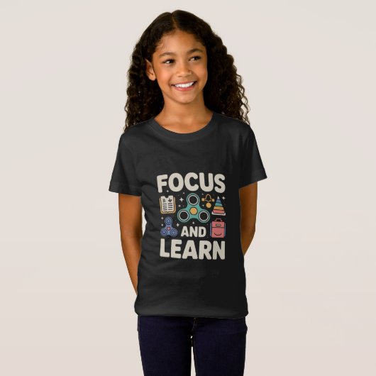 T-Shirt Focus & Learn Special Ed Enseignant Enseignant (Devant entier)