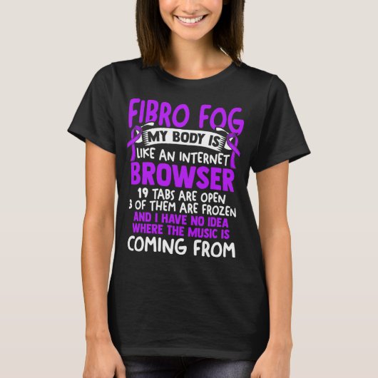 T-shirt Fog - Fibro Survivor Fun Fibromyalgia Sensibilisat (Devant)