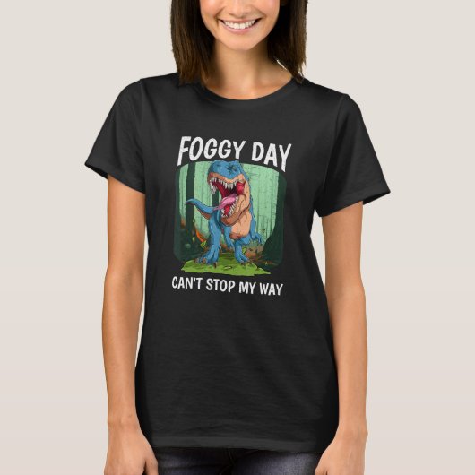 T-shirt Foggy Day Misty Rainy Season Weather Forecast Mete (Devant)