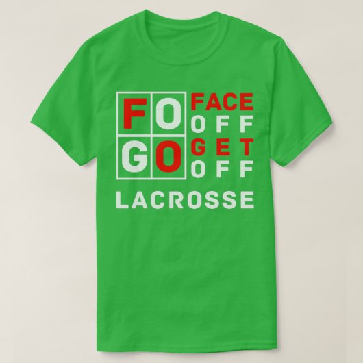 T-shirt FOGO Face Hors Lacrosse Design (Design devant)