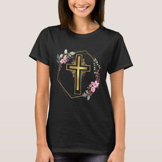 T-shirt Foi chrétienne Jésus Religion catholique croix en  (Devant)