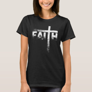 T-shirt Foi Croix chrétienne Hommes Foi déprimée Relig
