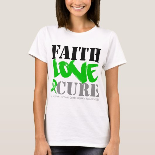 T-shirt Foi de blessure de la moelle épinière Amour Cure (Devant)