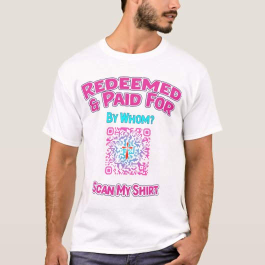 T-shirt Foi déclaration Chemise avec QR Code Gospel Lien (Devant)