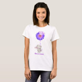T-shirt Foi des éléphants mignons Espérer aimer les lauréa (Devant entier)