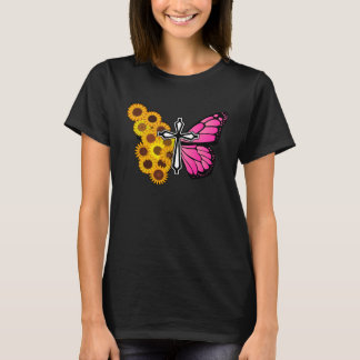 T-shirt Foi des Tournesols papillon jaune pour moi chrétie