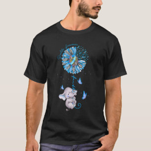 T-shirt Foi Éléphants Mignons Tournesol Sensibilisation au