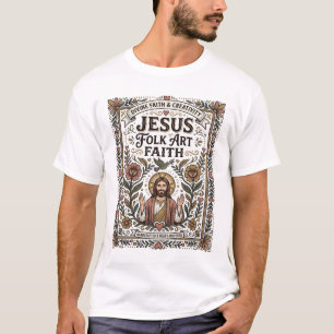 T-shirt Foi en Jésus Art Populaire Foi Chrétienne Jésus Ar