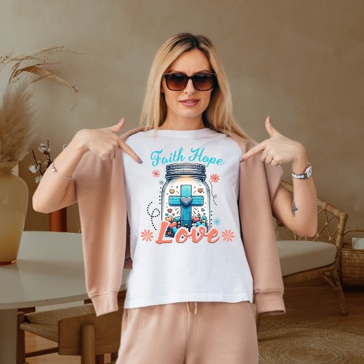 T-shirt Foi espoir amour