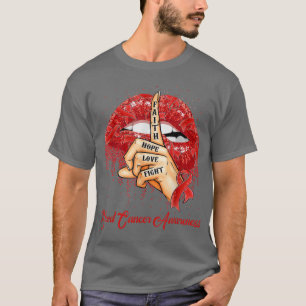 T-shirt Foi Espoir Amour Combat Ruban Rouge Cancer Conscie
