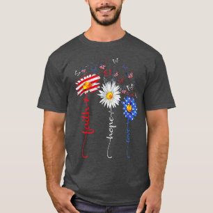 T-shirt Foi Espoir Amour Papillon Marguerite Chrétiens Die