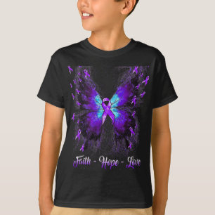 T-shirt Foi Espoir Amour Sensibilisation à la fibromyalgie