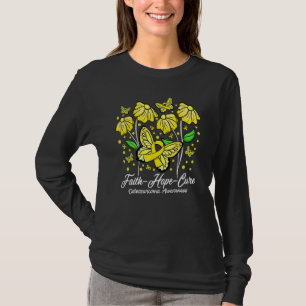 T-shirt Foi Espoir Cure Fleur Papillon Ostéosarcome Alerte