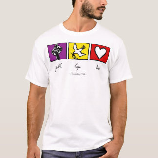 T-shirt foi, espoir et amour