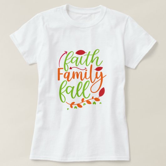 T-shirt Foi Famille Automne (Design devant)