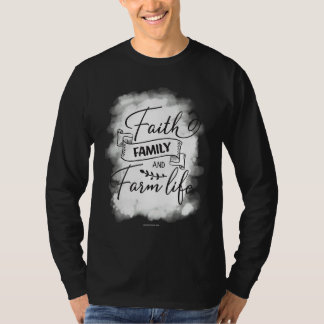 T-shirt Foi Famille Ferme Chrétienne Bible Verse Religieux