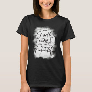 T-shirt Foi Famille Ferme Chrétienne Bible Verse Religieux