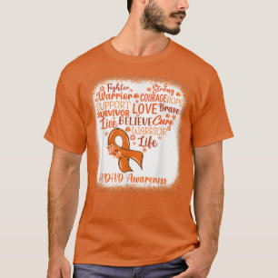 T-shirt Foi guerrière Cure Orange Ribbon TDAH Awar