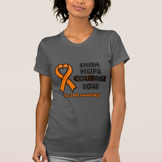 T-SHIRT FOI HOPE COURAGE LOVE...RSD/CRPS (Devant)